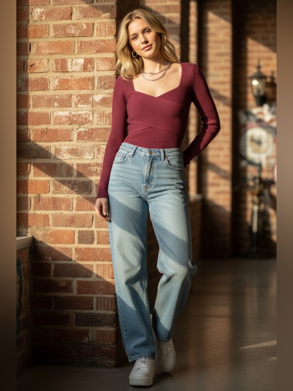 Abercrombie & Fitch Y2k Barbiecore Pink Longsleeve Bodysuit